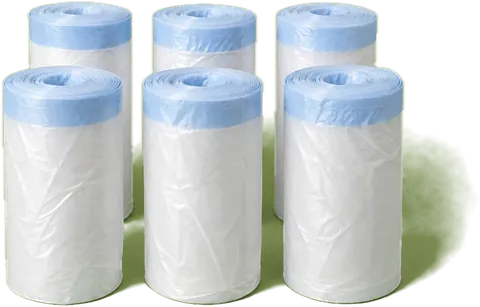 Six rouleaux de sacs blancs pour le bac à déchets de la litière autonettoyante